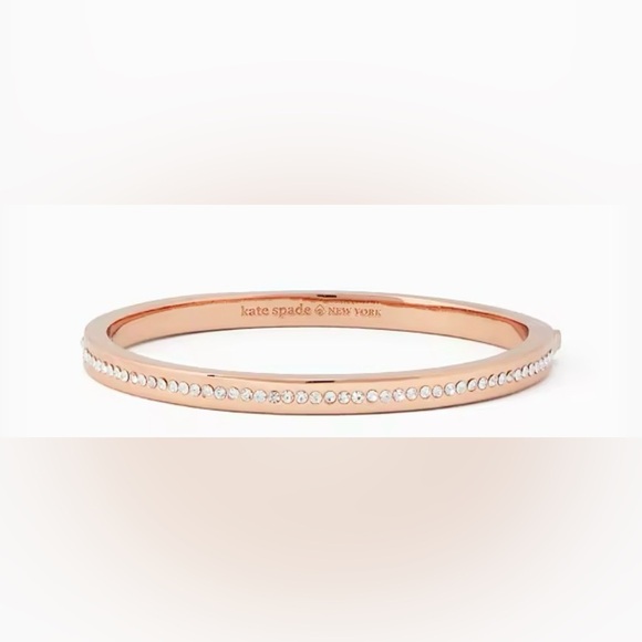 NWT! ♠️ Kate spade bracelet/bangle in rose gold with pavé crystals all around - Picture 2 of 13